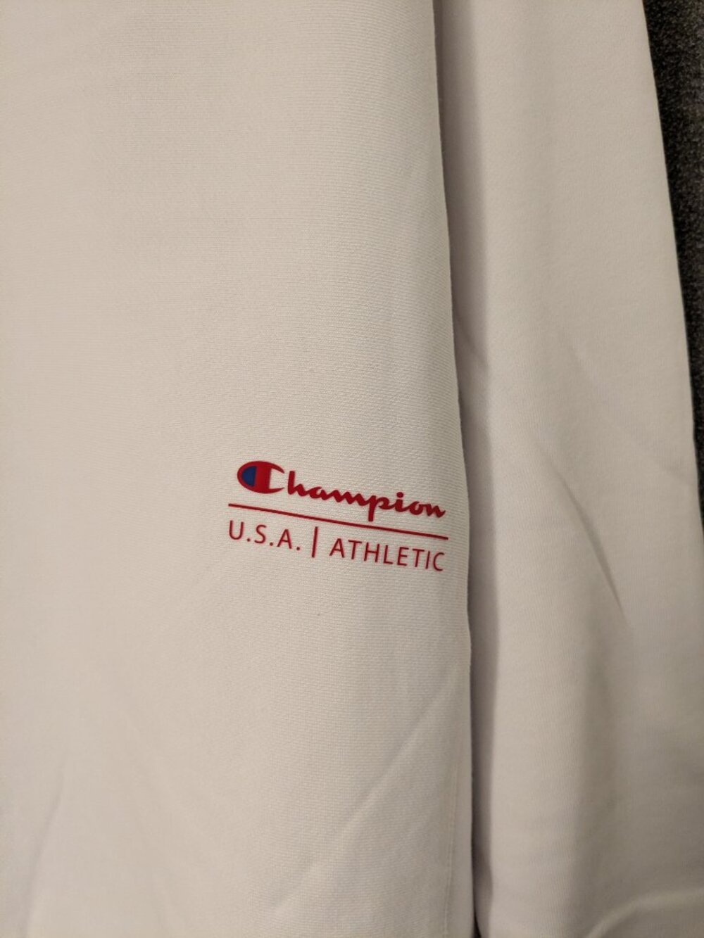New!  Champion XL  White Sweatshirt Essential Weave 48-50" Chest - Picture 5 of 5